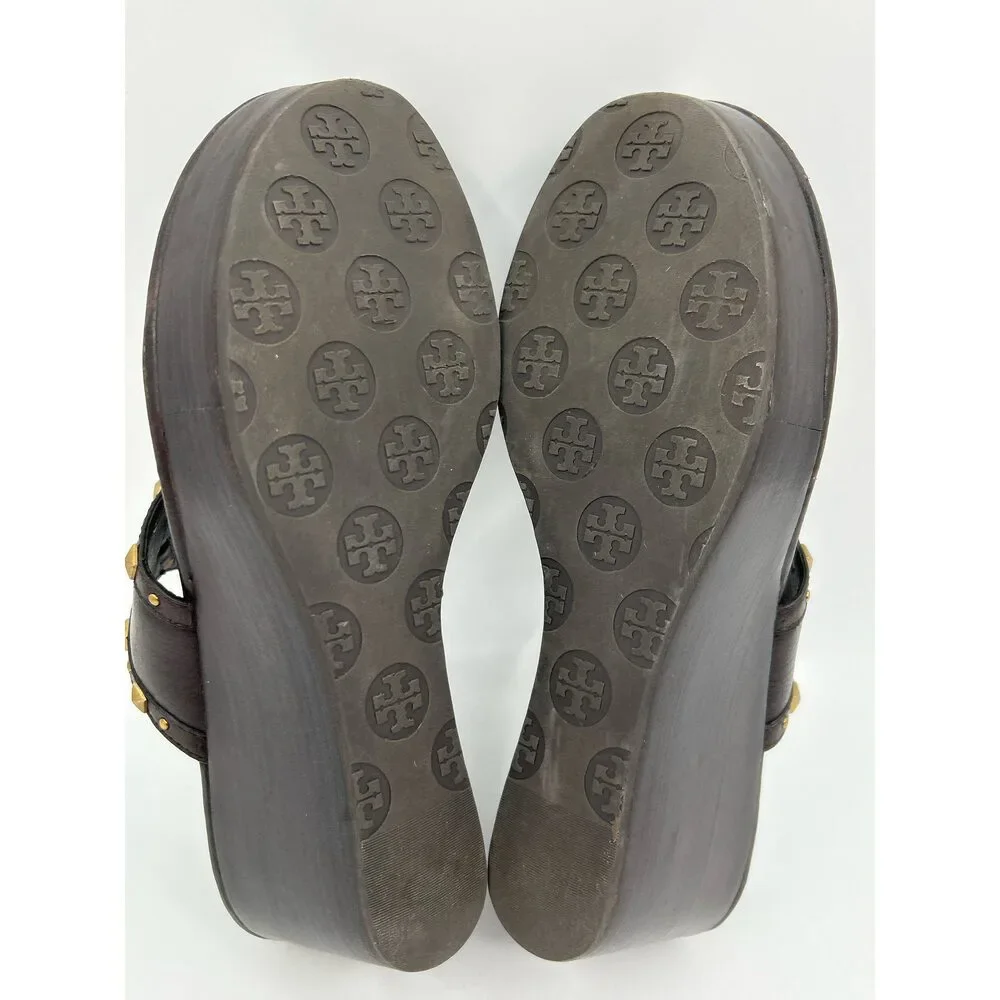 TORY BURCH Size 9M DARK BROWN Women Sandal